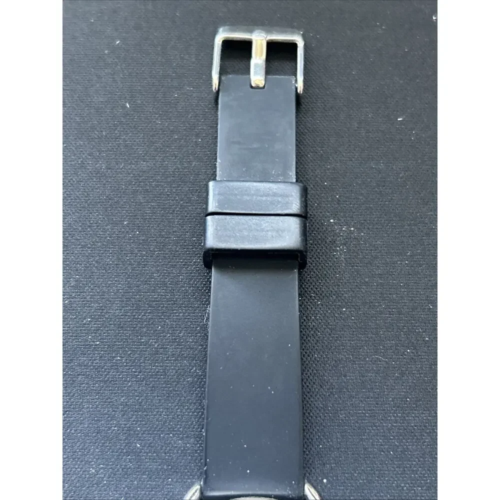 Silver Tone Case And Dial Black Band Women’s Quartz Watch